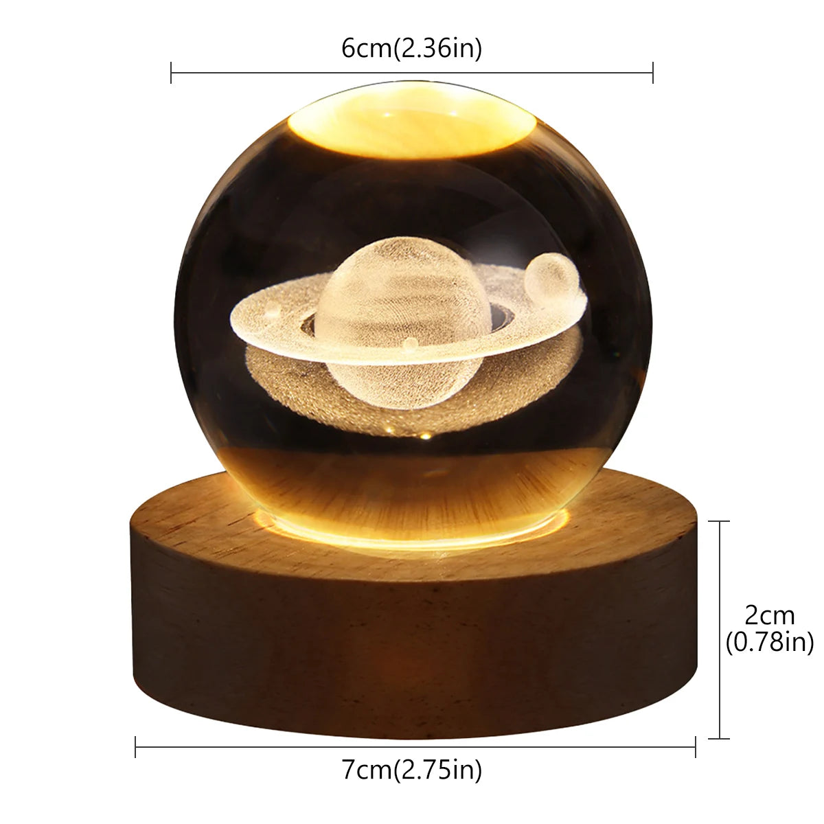 GalaxyGlow Crystal 3D  Lamp